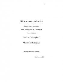 Ensayo el positivismo en México. Página 1