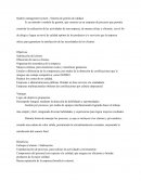 Quality management system - Sistema de gestión de calidad