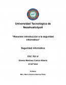 INTRODUCCION A LA SEGURIDAD INFORMÁTICA