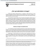 ¿Por qué administrar el riesgo?