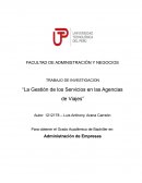 La gestión de los servicios en las agencias de viajes