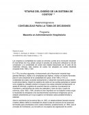 ETAPAS DEL DISEÑO DE UN SISTEMA DE COSTOS