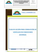 PLAN DE ACCIÓN PARA CONDUCCIÓN DE VEHÍCULOS EN CONDICIONES ADVERSAS