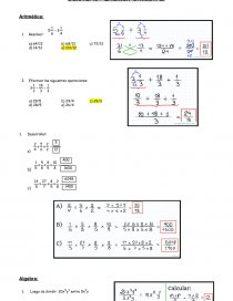 Balotario del Examen Bimestral de matematica. Página 1