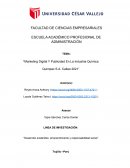 Marketing digital y publicidad en la industria química Quimpac S.A. Callao 2021