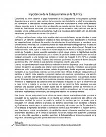 Importancia de la Estequiometría en la Química. Página 1