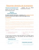 Resumen derecho de la empresa