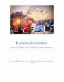 Los Actos de Comercio