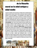 La evolución de la filosofía moral en la edad antigua y edad media