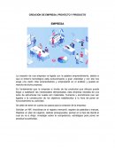 CREACIÓN DE EMPRESA, PROYECTO Y PRODUCTO