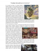 El peligro del pueblo por el monstruo