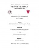 Operaciones bancarias activas y pasivas