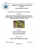 PROGRAMA DE APOYOS GUBERNAMENTALES PARA PROYECTOS AGRÍCOLAS PARA LA TECNIFICACIÓN DE RIEGO POR GOTEO, EN LA REGIÓN DE SAN MIGUEL XALTEPEC, PUEBLA