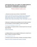 Cuestionario de ser universitario