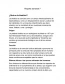 Reporte semanal ¿Qué es la bioética?