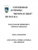 TEORIA GENERAL DEL PROCESO . CONCEPTOS
