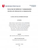 EL MAL USO DE LAS REDES SOCIALES