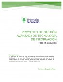 PROYECTO DE GESTIÓN AVANZADA DE TECNOLOGÍA