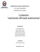 ADQUISICION DE CAMIONES OFF-ROAD AUTONOMOS Y SERVICIOS DE MANTENCION