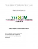 Panel de administración de Windows server 2012