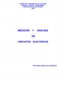 MEDICIÓN Y ANÁLISIS DE CIRCUITOS ELECTRICOS