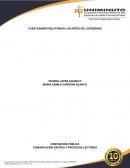 CUESTIONARIO RELATORIAS LAS ARTES DEL ESCRIBANO