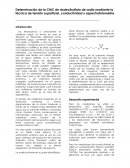 Determinación de la CMC de dodecilsulfato de sodio mediante la técnica de tensión superficial, conductividad y espectrofotometría