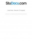 RESUMEN DE “EL LENGUAJE” POR GEORGE YULE