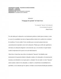 “Pedagogía del oprimido” de Paulo Freire. Página 1