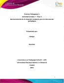Reconocimiento de la situación problema para la intervención pedagógica
