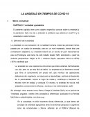 La anciedad en tiempos de covid 19