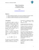 Práctica Laboratorio de óptica