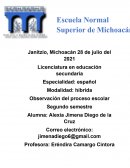 INFORME DEL PROYECTO DE OBSERVACIÓN DEL PROCESO ESCOLAR