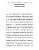 ¿Cómo afecta la teología de la Compañía de Jesús en sus instituciones educativas?