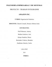 PROYECTO - TRABAJO INTEGRADOR AMAZON INC. Página 1