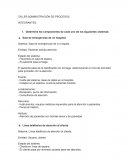 TALLER ADMINISTRACIÓN DE PROCESOS