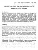 IMPACTO DEL GASTO PÚBLICO, LA DESIGUALDAD Y CONCENTRACIÓN URBANO