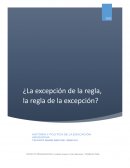 ¿La excepción de la regla, la regla de la excepción?
