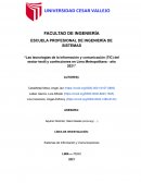 “Las tecnologías de la información y comunicación (TIC) del sector textil y confecciones en Lima Metropolitana - año 2021”