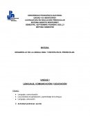 DESARROLLO DE LA LENGUA ORAL Y ESCRITA EN PREESCOLAR