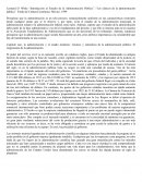 Leonard D. White “Introducción al Estudio de la Administración Pública”. “Los clásicos de la administración pública”