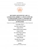 REVISIÓN SISTEMÁTICA DE LA LITERATURA SOBRE LA APLICACIÓN DE LA ERGONOMÍA PARA LA MEJORA DE DESEMPEÑO OPERACIONAL EN LOS ALMACENES
