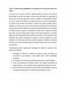 La intervención pedagógica y los adultos en la vida de las niñas y los niños