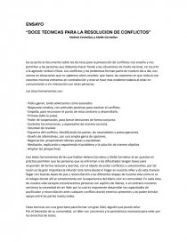 Doce tecnicas para la resolucion de conflictos. Página 1