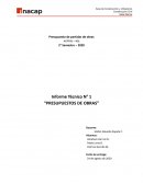 Presupuesto de partidas de obras