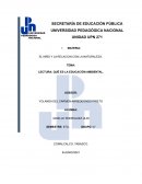 LECTURA: QUÉ ES LA EDUCACIÓN AMBIENTAL