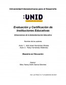 Dimensiones de la Estandarización Educativa