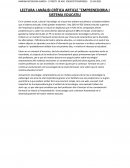 LECTURA I ANALISI CRÍTIC COMENTARIO VANGUARDIA