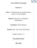 La Globalización, las transformaciones sociales y la brecha digital