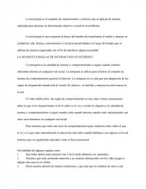 LA NETIQUETA REGLAS DE INTERACCION EN INTERNET. Página 1